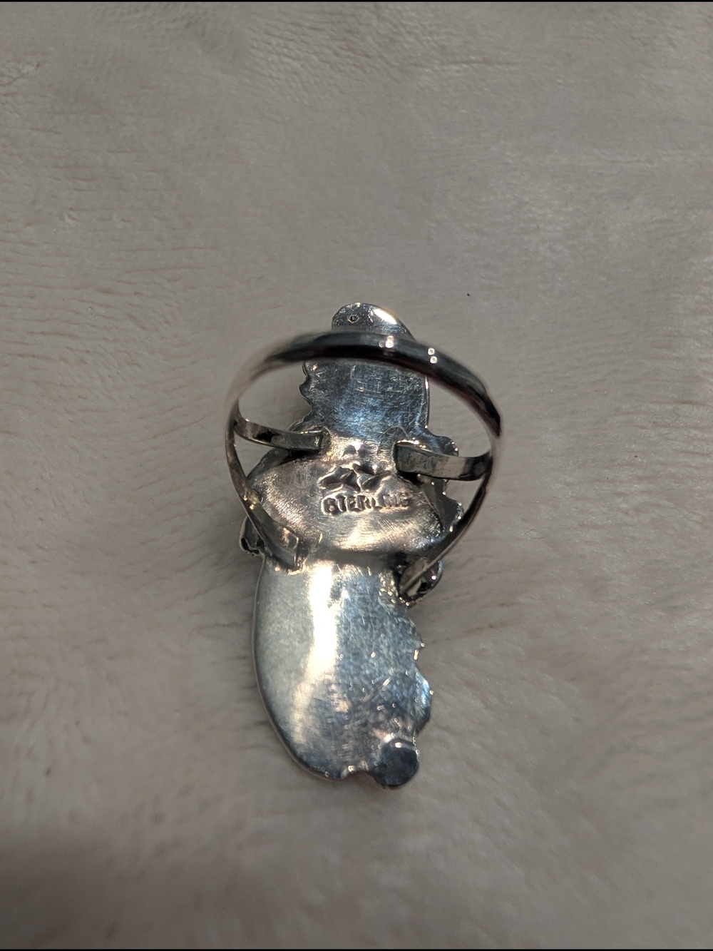 Sterling Silver Black Onyx and Turquoise Statement Ring - Picture 2 of 3